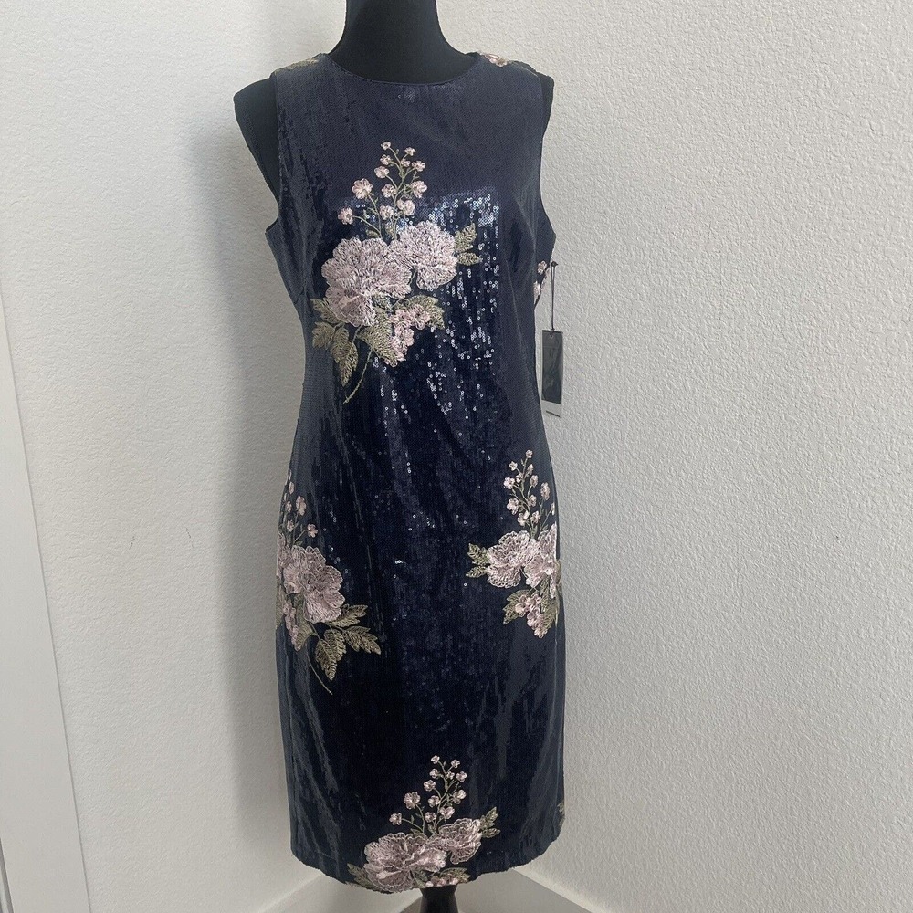 VINCE CAMUTO Women's Blue Sequin Dress 6, New